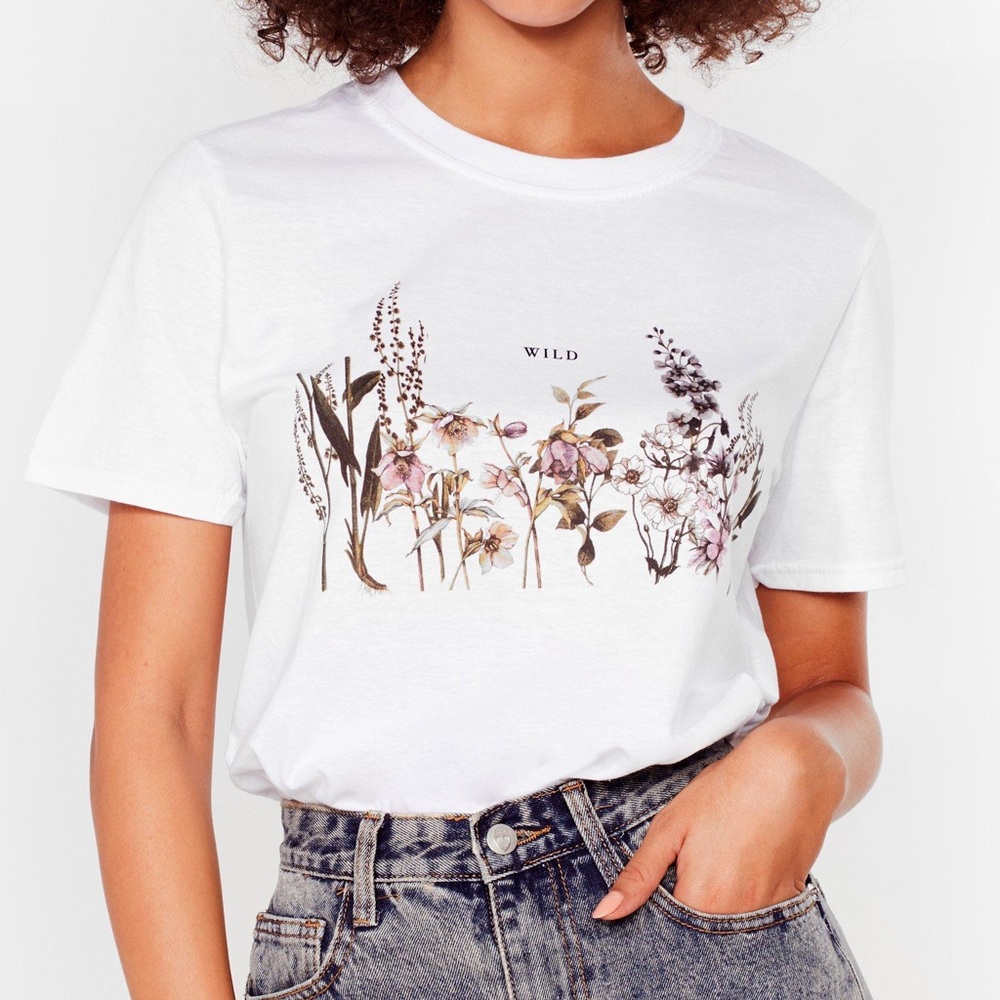 Nasty Gal white graphic tee
